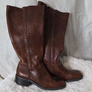 Nicole Brown Over the Knee Boots